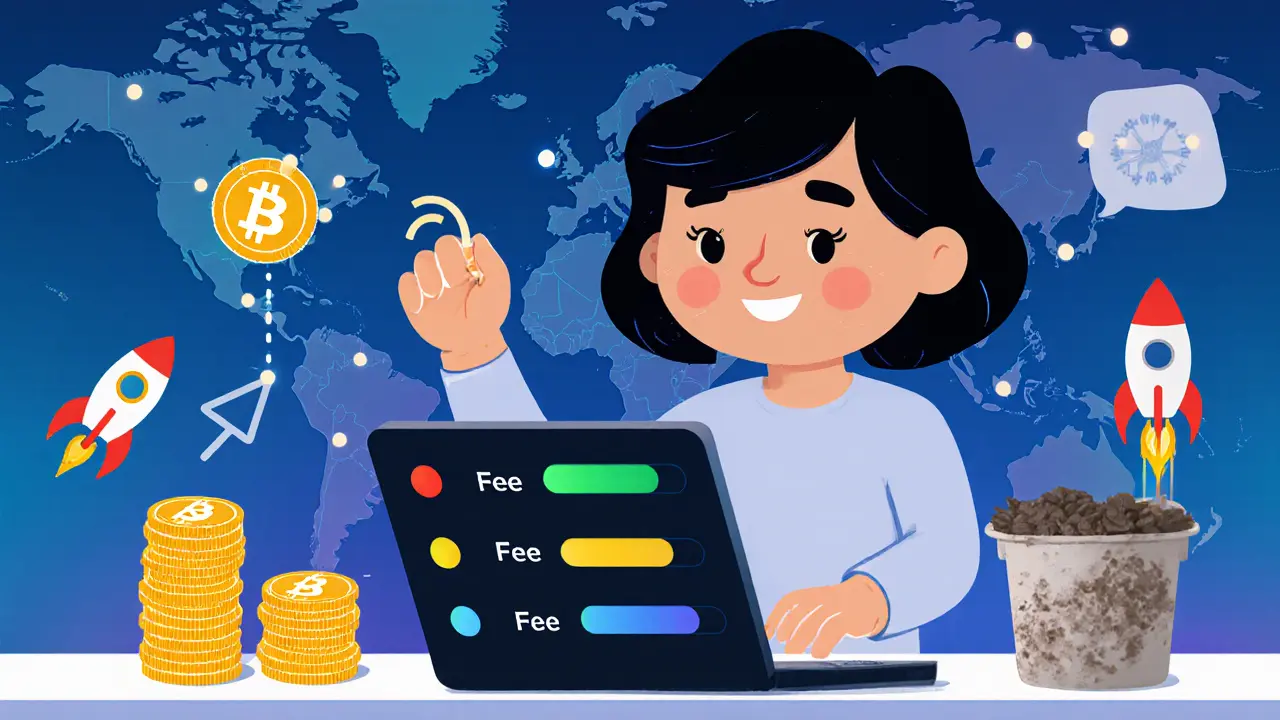 User adjusting fee sliders and consolidating coins for faster confirmation.