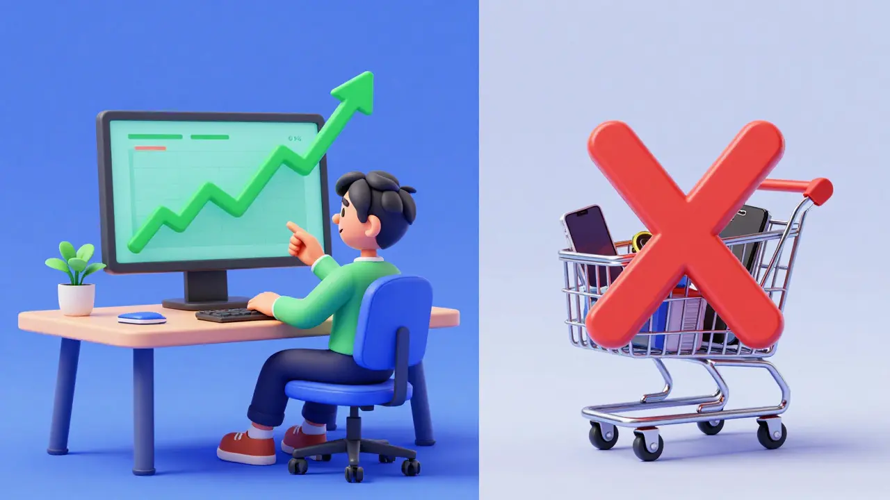 A conceptual scene contrasting legal crypto investing with prohibited crypto spending