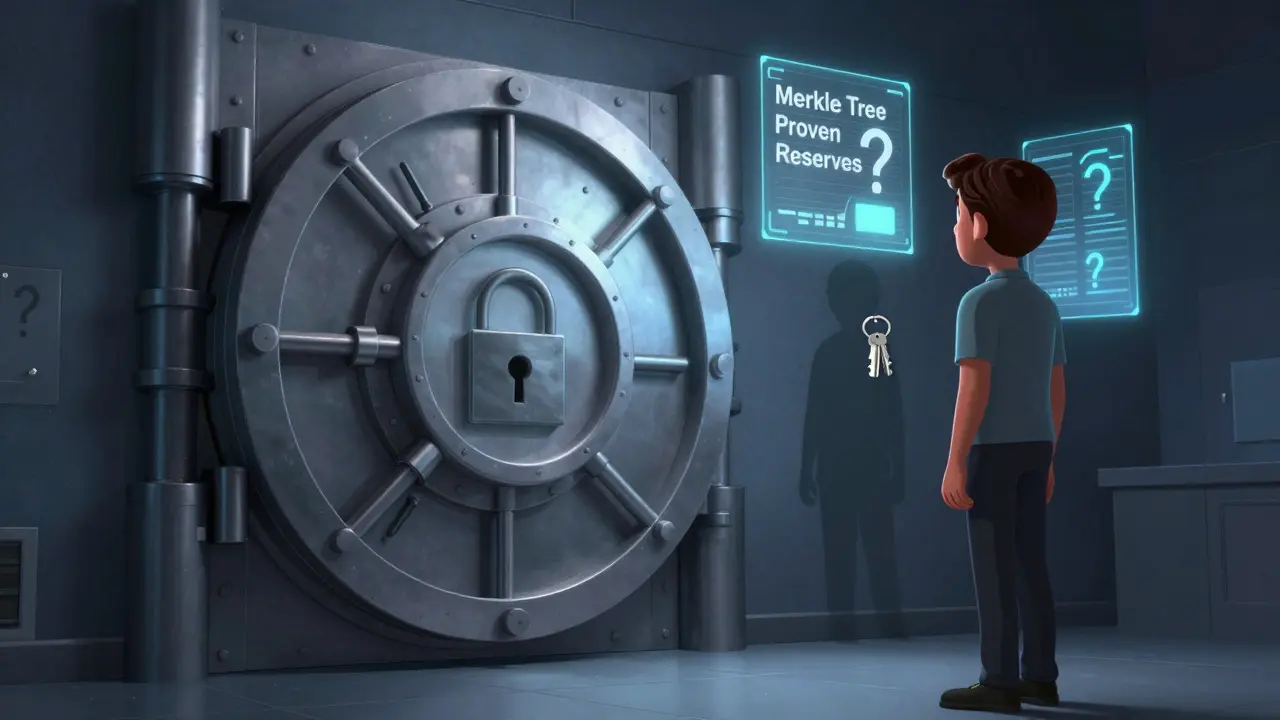 Illustration showing a locked vault symbolizing custodial risk and hidden keys.