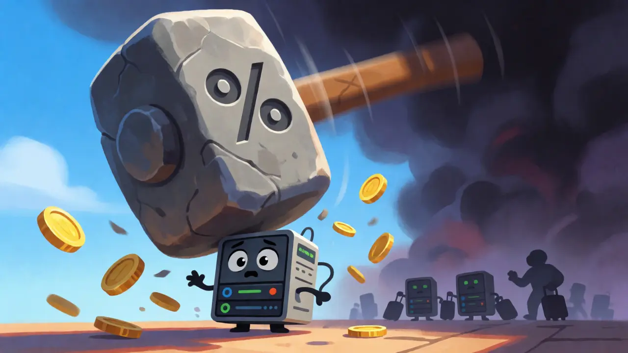 Server character shocked by giant hammer crushing its budget